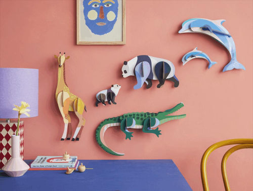 Wanddeko 3D Delfin Paar
