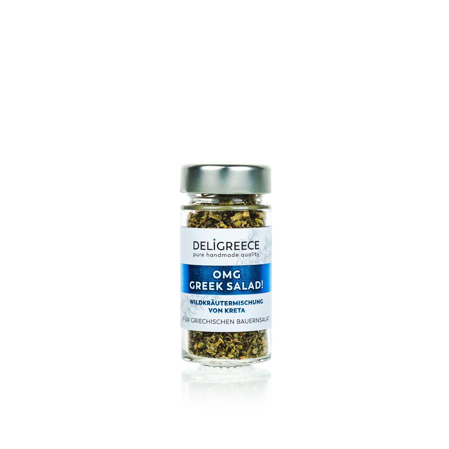 Ein Fläschchen "OMG Greek salad!" Wildkräutermischung von Deligreece