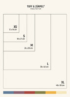 Die Maße des Wachstuchs