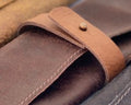 Einzelne Leder Messertasche-Dunkelbraun