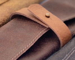 Einzelne Leder Messertasche-Dunkelbraun