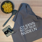 Geschirrtuch grau - Ich kann nicht nur Nudeln