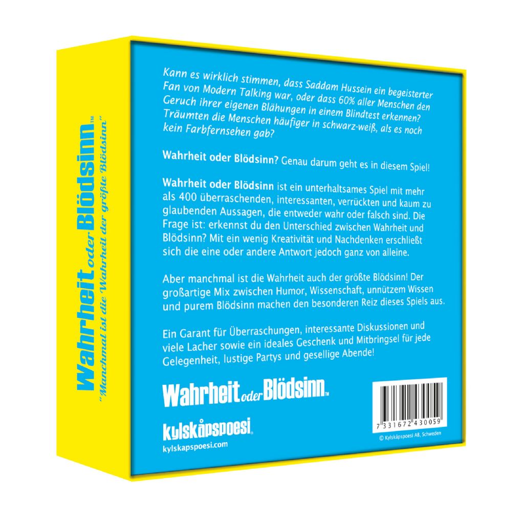 Gesellschaftsspiel "Wahrheit oder Blödsinn"