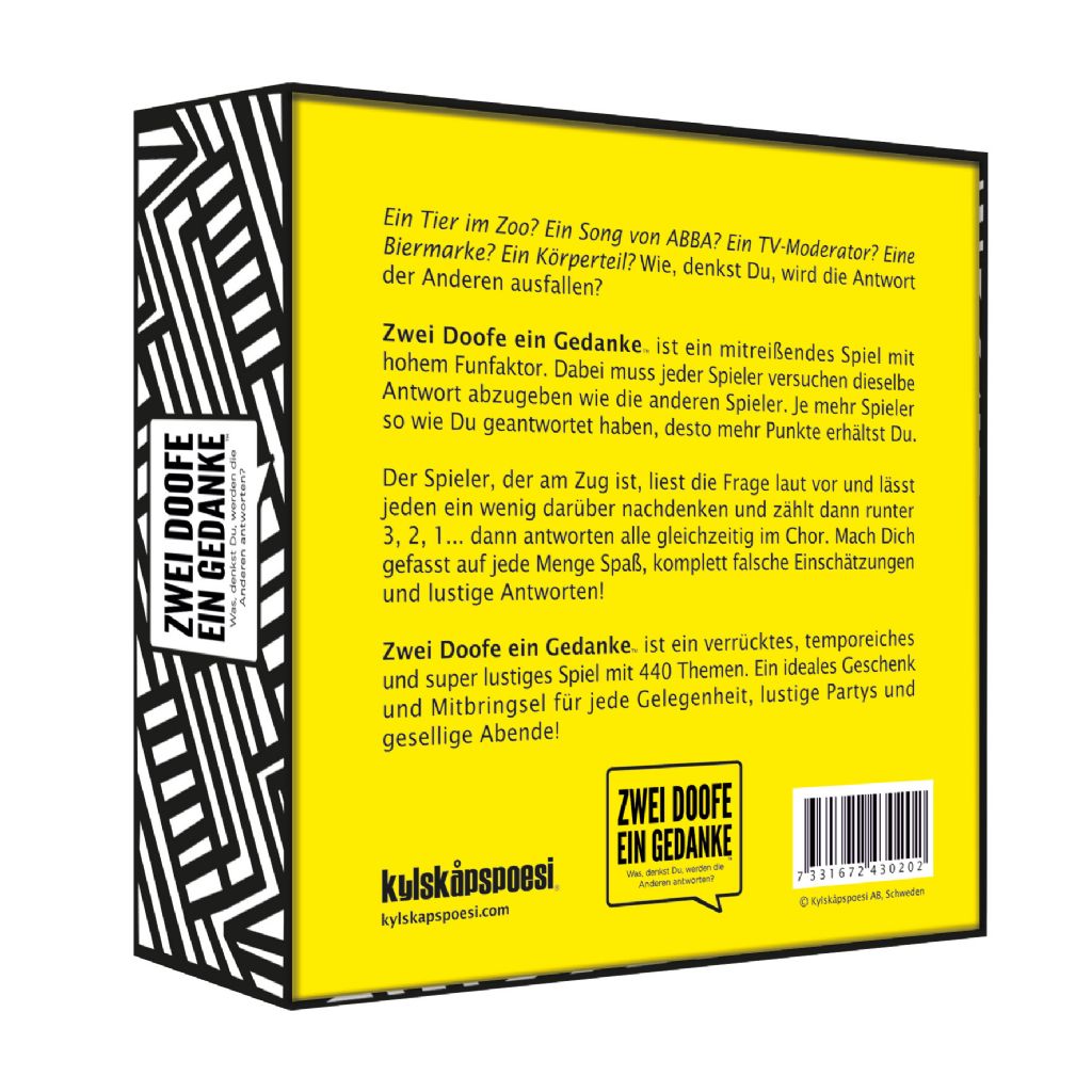 Gesellschaftsspiel "Zwei Doofe ein Gedanke"