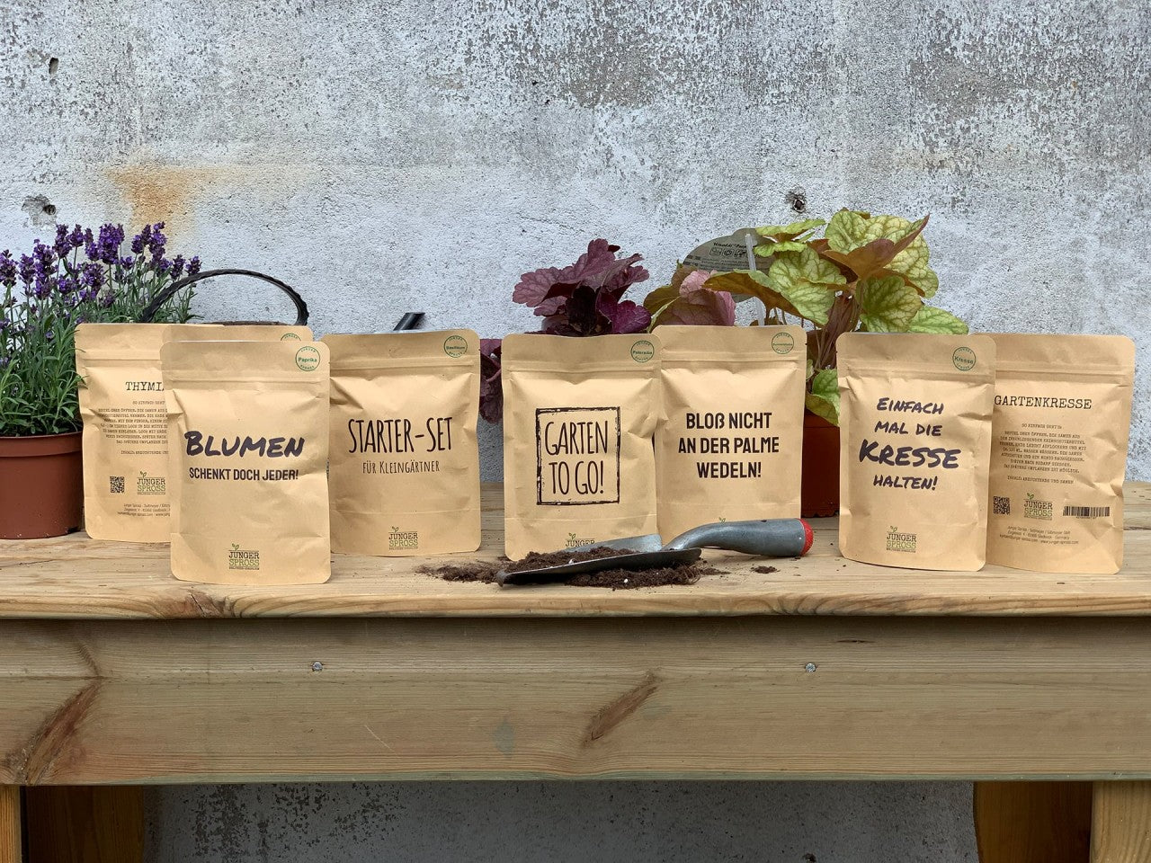 Botschaftsbeutel GIB DEINEM LEBEN EINEN GIN -  Pflanzbeutel mit Anzuchtserde & Samen