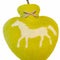 Herz Wärmflasche mit Bezug Gelb, Pony
