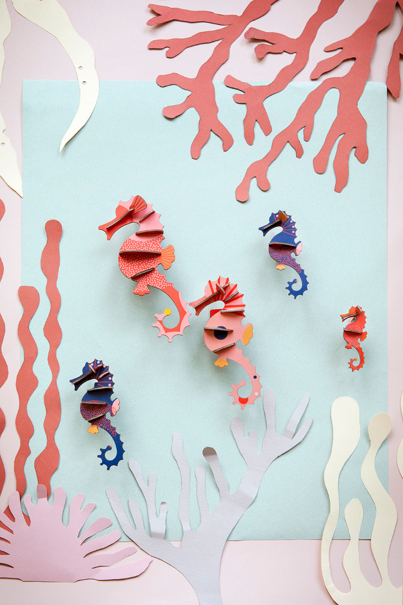 Wandobjekte 3D Seepferdchen
