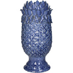 Blaue Ananas-Förmige Deko Vase mit und kurzem Schaft und einer Öffnung , die an einer Lotus blüte erinnert