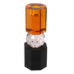 Kristallhalter - schwarz, klar, bernstein