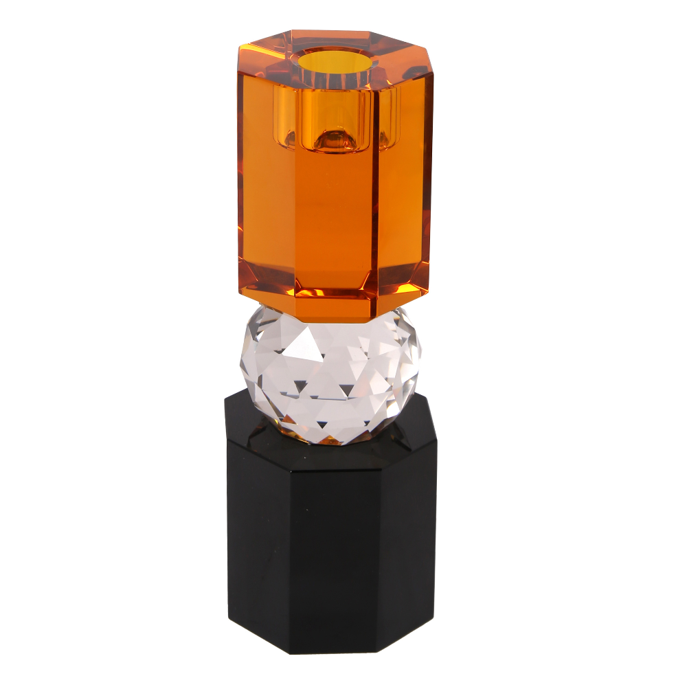 Kristallhalter - schwarz, klar, bernstein