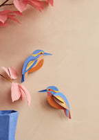 Wanddeko 3D Eisvögel 2er Set