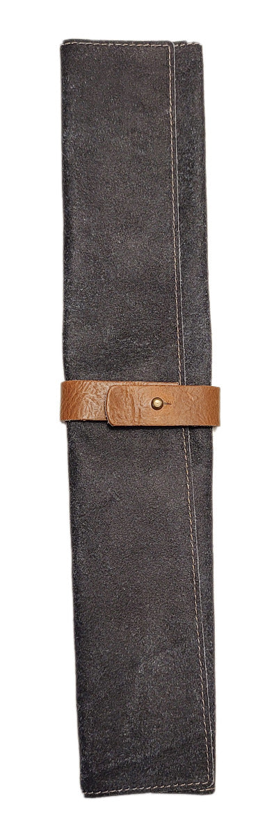 Einzelne Leder Messertasche-Schwarz
