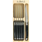 Edelstahl Steakmesser schwarz, 6 Stk.