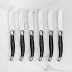 Edelstahl Buttermesser schwarz, 6 Stk.