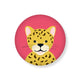 Magnet mit Leopard Motiv in Rot