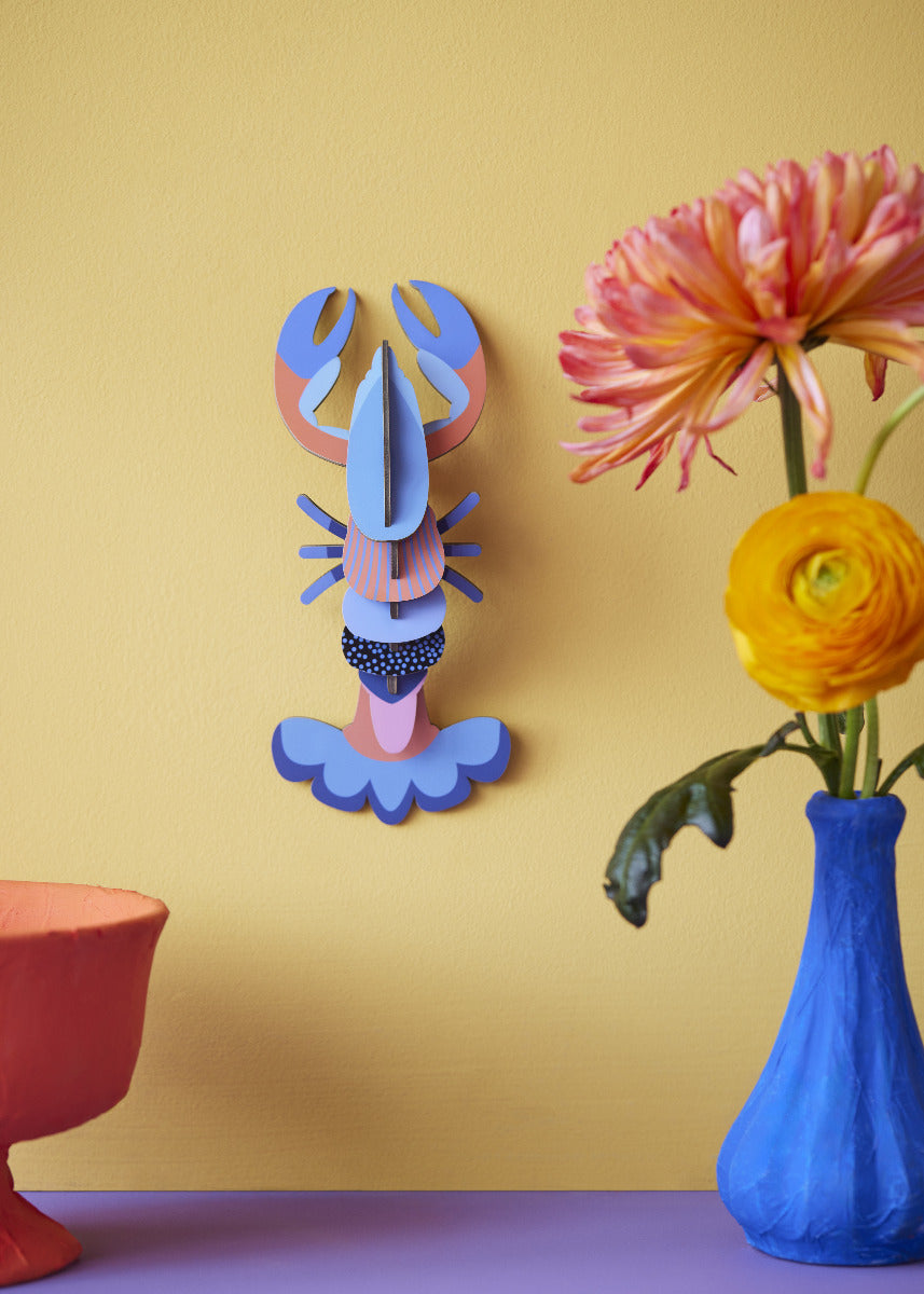 Wanddeko 3D Blauer Mini Lobster