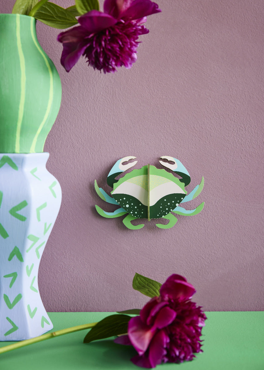 Wanddeko 3D Grüne Mini Krabbe