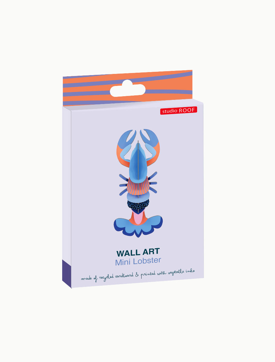 Wanddeko 3D Blauer Mini Lobster