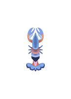 Wanddeko 3D Blauer Mini Lobster