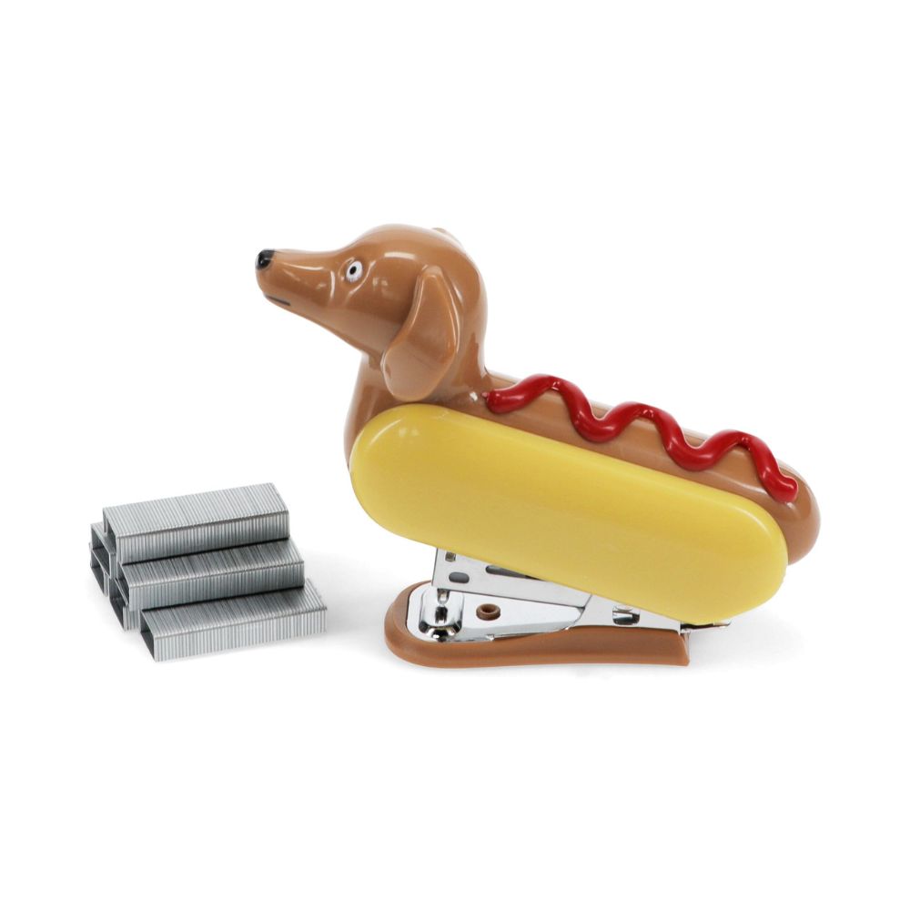 Mini Tacker mit 1000 Heftklammern - Hotdog