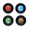 Mini Musikmagnete 4er-Set - Vinyl, Schallplatten