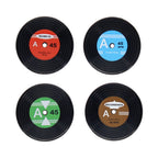 Mini Musikmagnete 4er-Set - Vinyl, Schallplatten