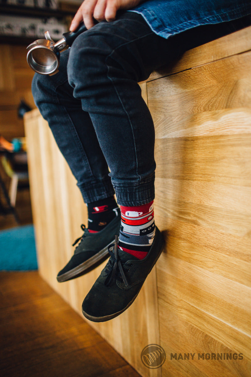 Motivsocken "DARK ESPRESSO" von Many Mornings