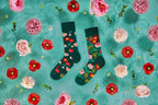 Motivsocken "FLOWER POWER GREEN" von Many Mornings