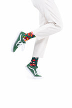 Motivsocken "FLOWER POWER GREEN" von Many Mornings