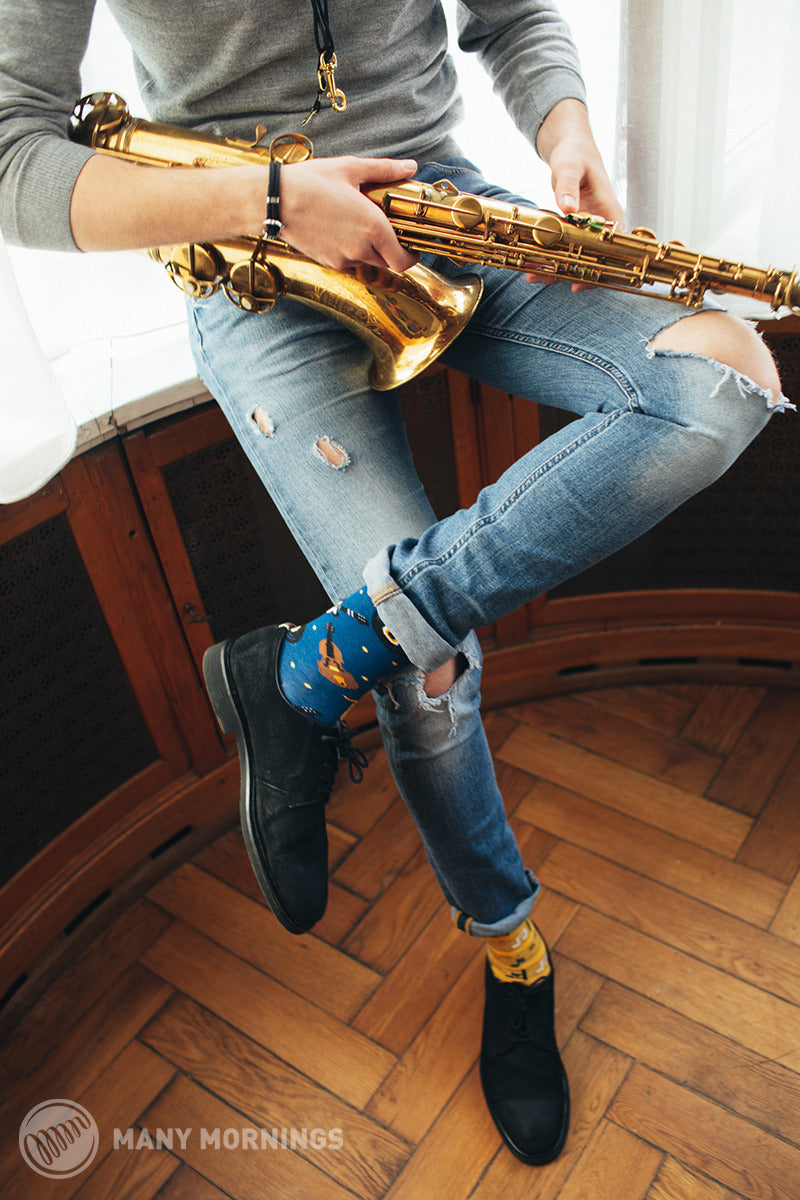 Motivsocken "MUSIC NOTES" von Many Mornings