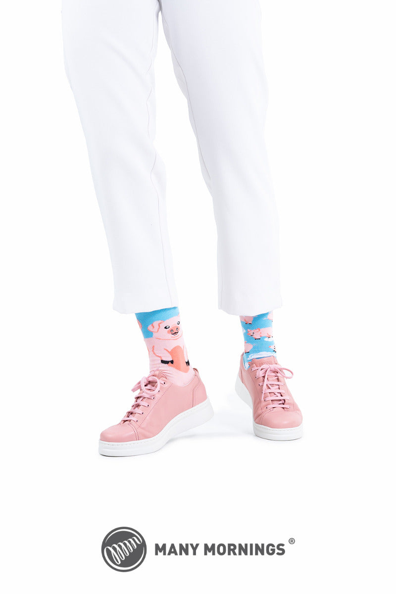 Motivsocken "PIGGY DREAM" von Many Mornings