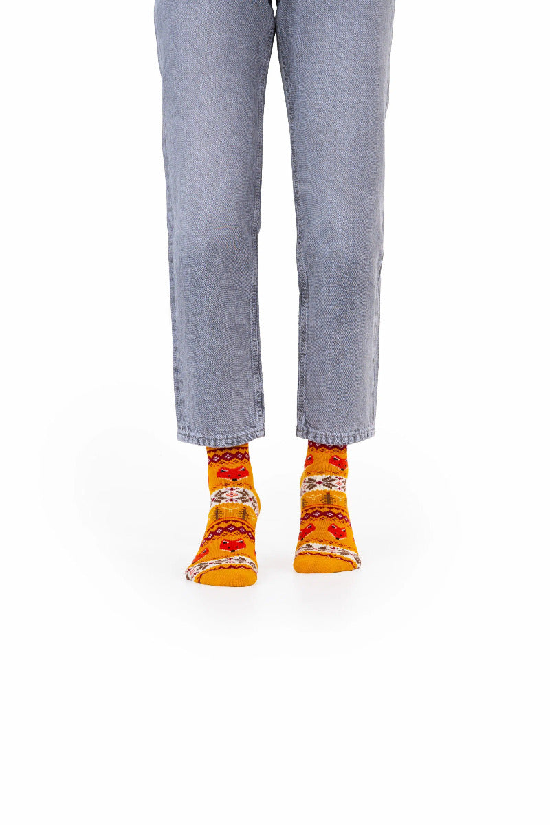 Motivsocken "WARMER FUCHS" von Many Mornings