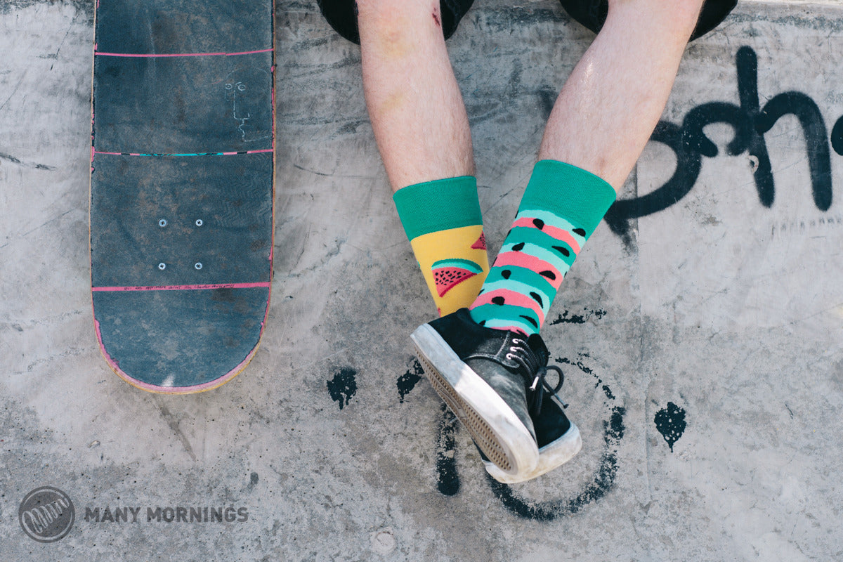Motivsocken "WATERMELON SPLASH" von Many Mornings