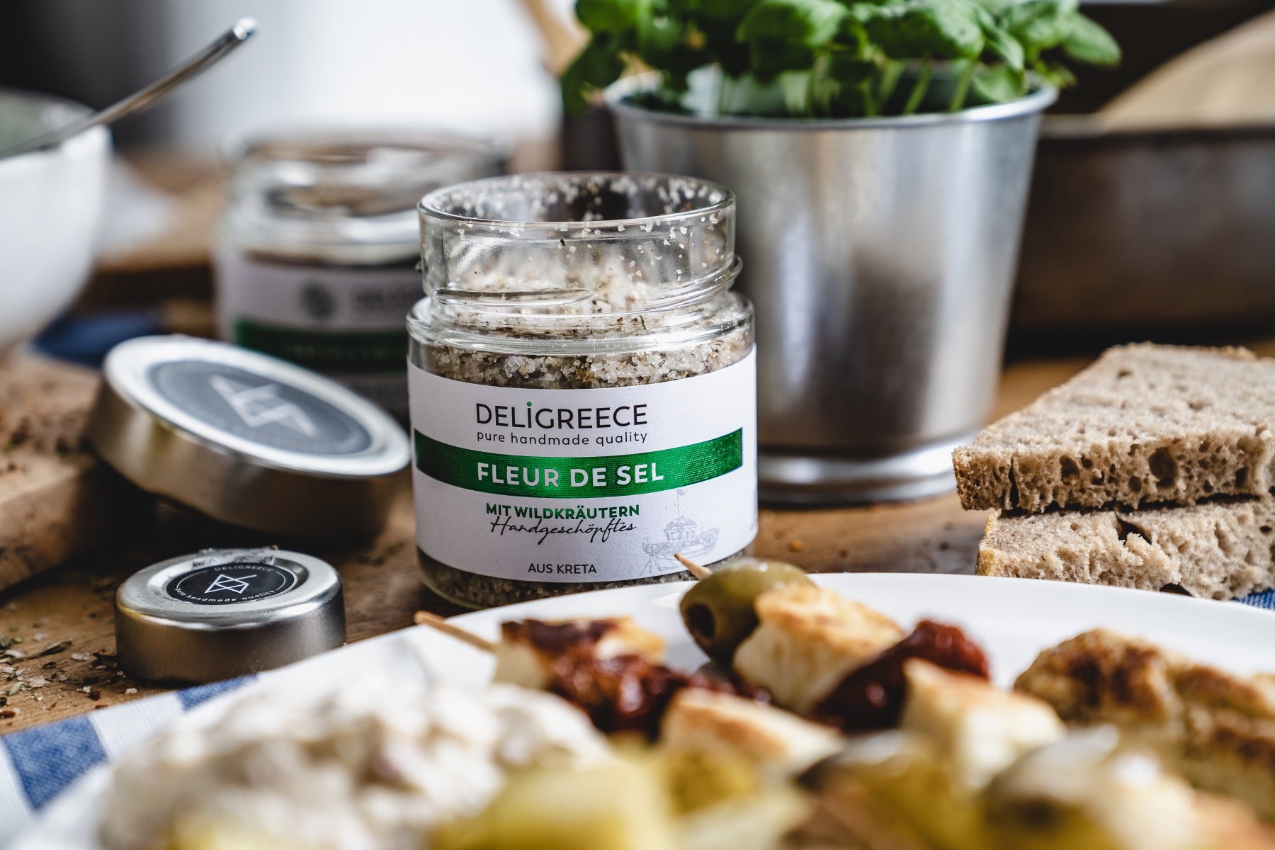 Fleur de Sel, Meersalz mit Wildkräutern