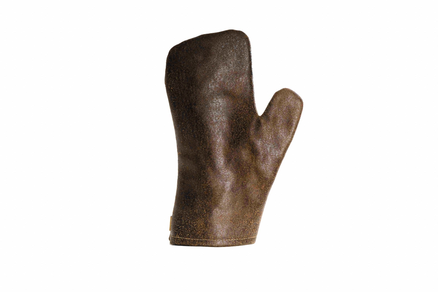 linker brauner rustic leder Topfhandschuh