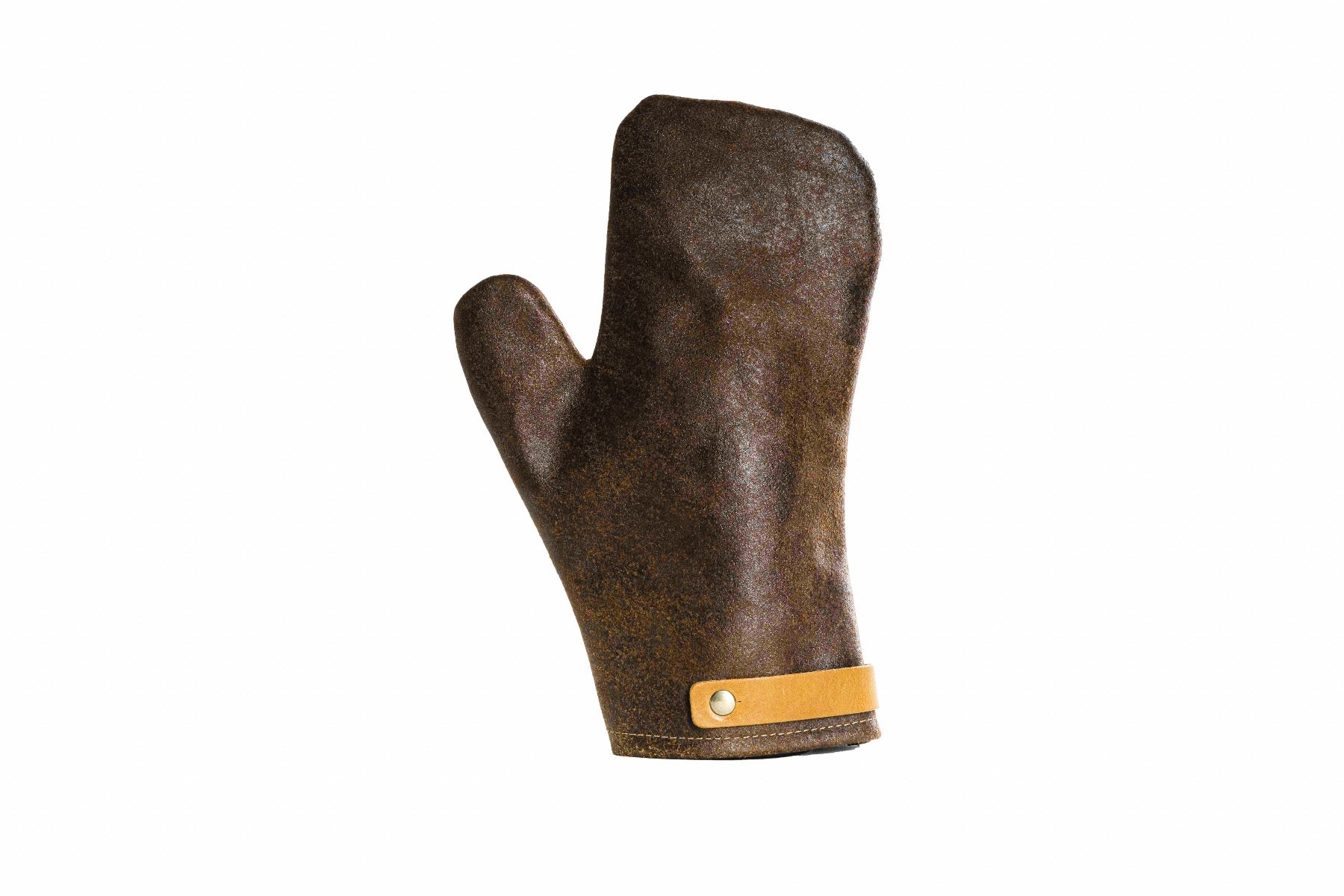 rechter brauner rustic leder Topfhandschuh