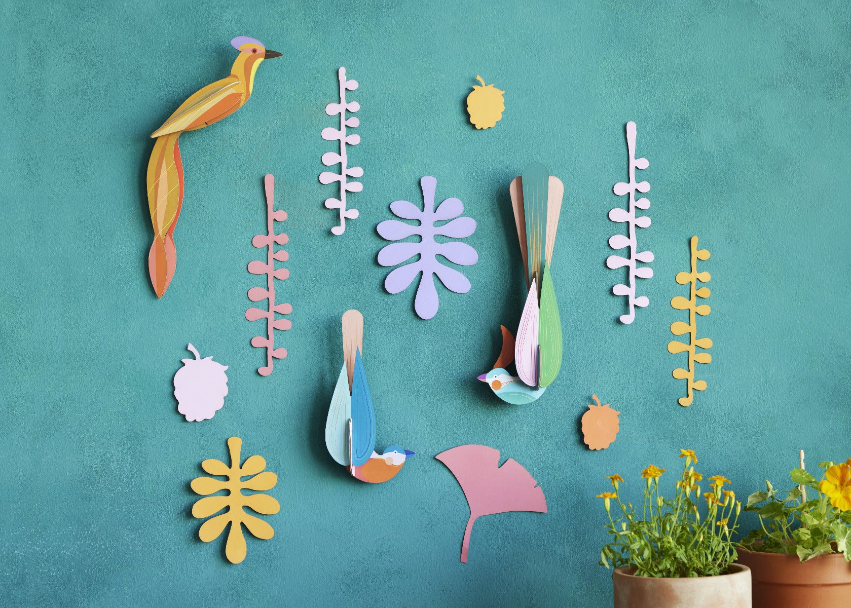 Wanddekoration Paradiesvögel Set "Paradies Nest"