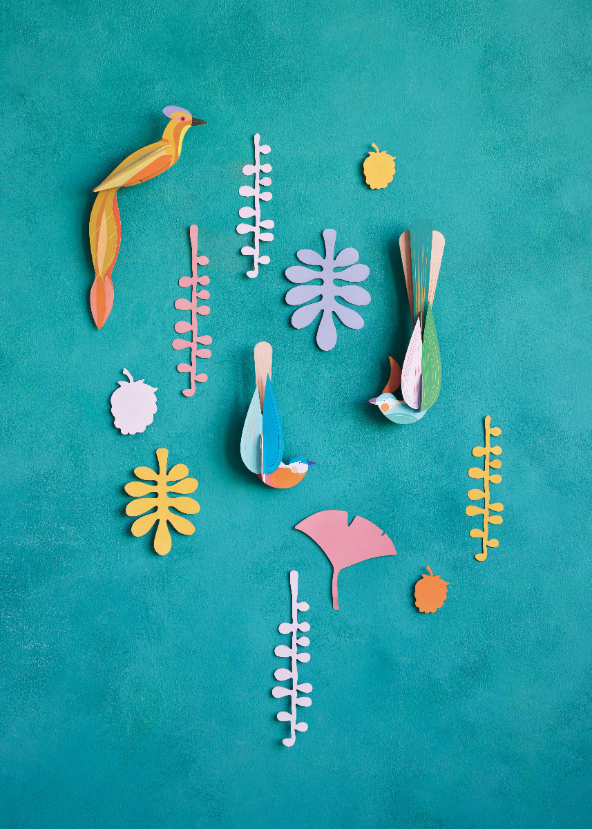 Wanddekoration Paradiesvögel Set "Paradies Nest"