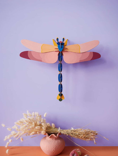 Pink Dragonfly Wanddeko DIY