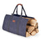 Kaminholztasche aus gewachstem Baumwollcanvas - Navy Blau