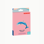 DIY Bausatz von 3D Wanddeko objekt Delfin in flacher Verpackugn verpackt