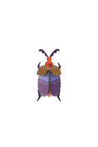 3D Wanddekoration Queen Beetle Königinnen Käfer in Lila und braun