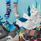 Motivsocken "SAVE THE SEALS" von Many Mornings