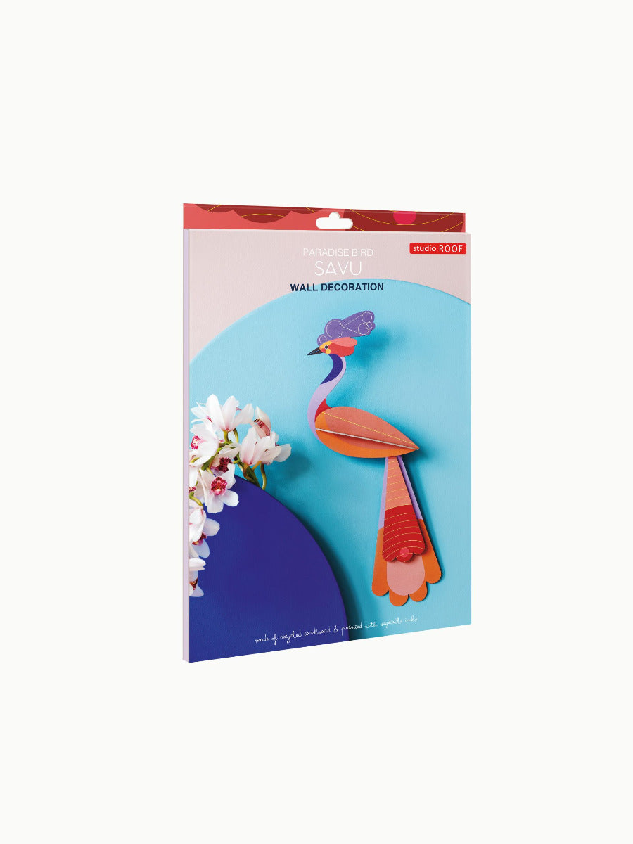 Die Verpackung der Wanddekoration "Paradise Bird SAVU"