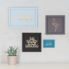 Nette Worte Wanddekoration - Bleib anders, schwarz in M