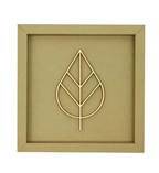 Nette Worte Wanddekoration - Blatt in taupe Größe M