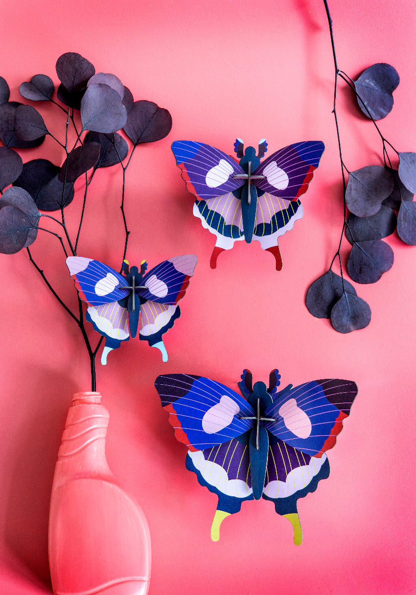 Wandobjekt-Set 3D  Schwalbenschwanz-Schmetterlinge