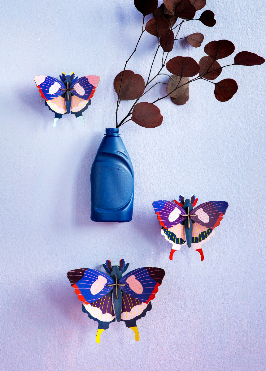 Wandobjekt-Set 3D  Schwalbenschwanz-Schmetterlinge