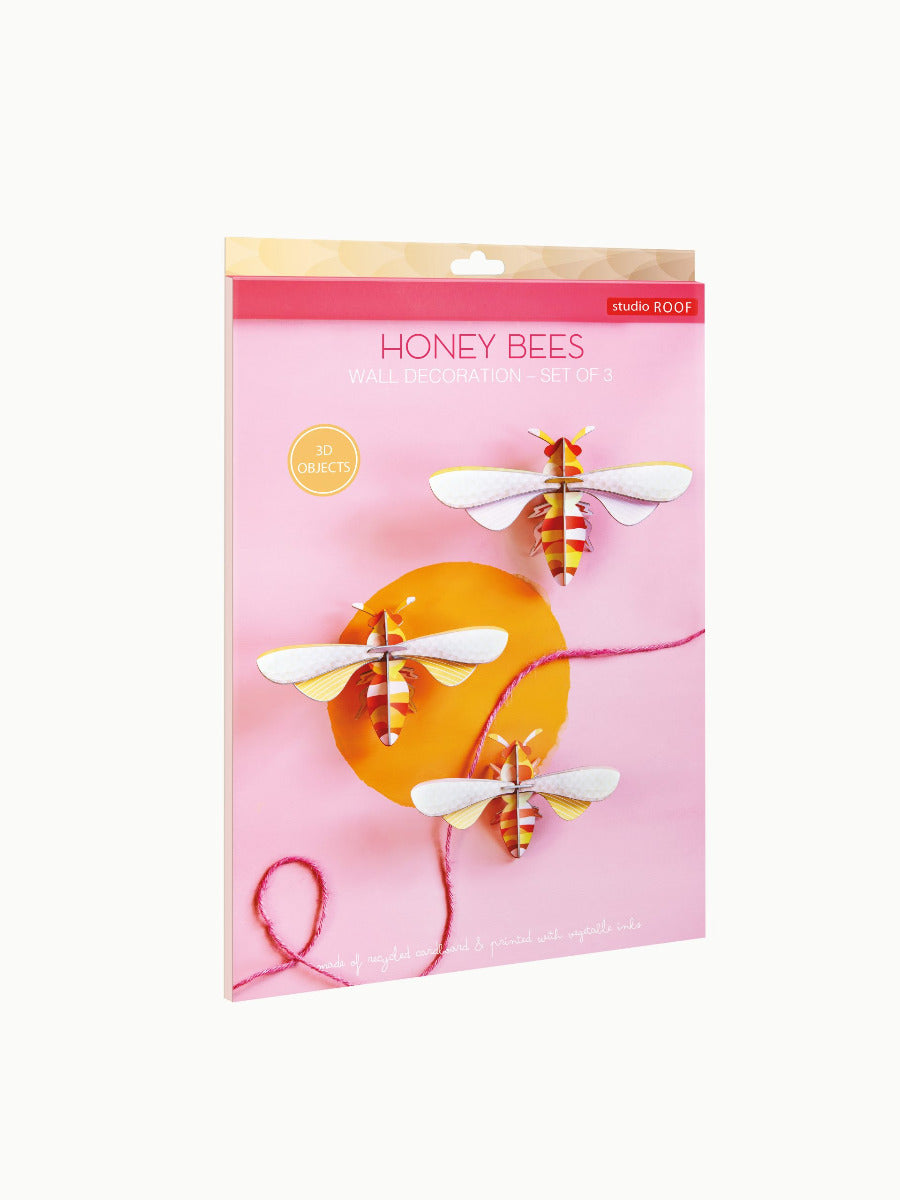 Die Verpackung der "Honey Bees" 3D Wanddekoration