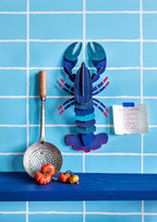 Wandobjekt 3D  Blauer Hummer